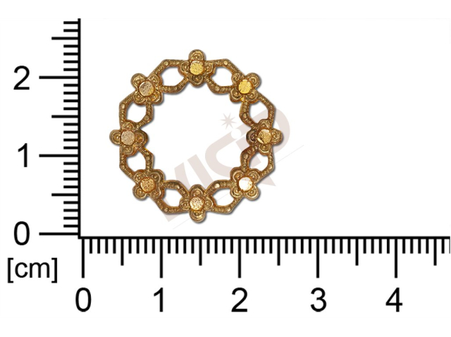 Tvarový výlisek rostlinné motivy kytky, květinové motivy bez oček prořezávaný 22.0mm