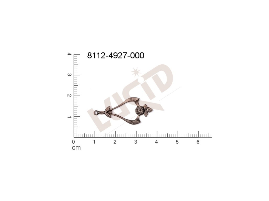 fancy shape other with 1 loop / attaching hole 29.0BOX 14.0mm