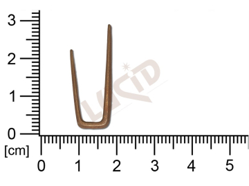 Tvarový výlisek  bez oček (svěšovacích dírek) 27.5x10.5mm