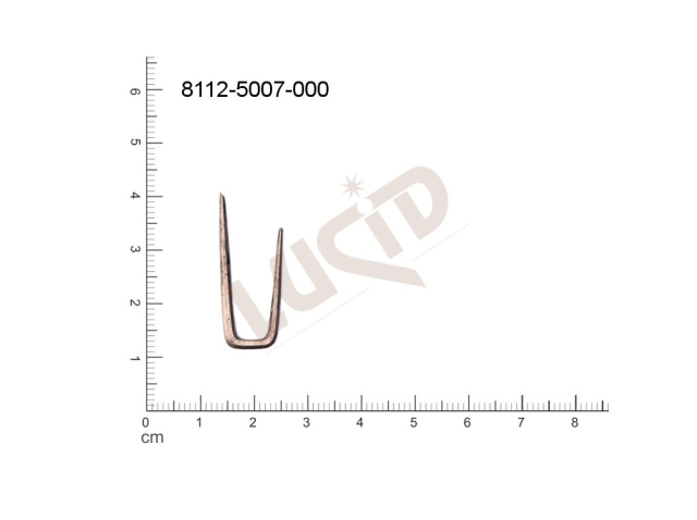 Tvarový výlisek  bez oček (svěšovacích dírek) 27.0x10.0mm