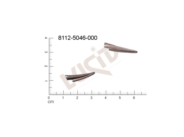 Tvarový výlisek bez oček (svěšovacích dírek) 21.0x5.0mm