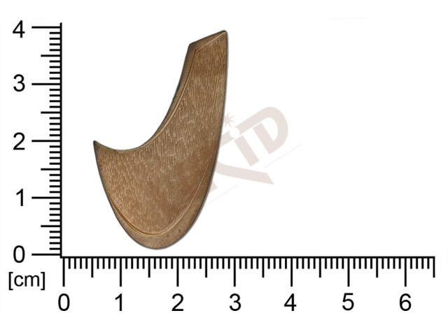 Tvarový výlisek bez oček (svěšovacích dírek) 40.3x22.0mm