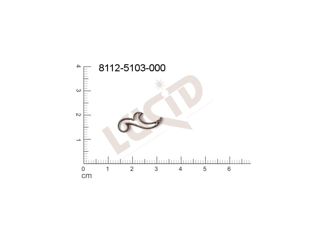 Tvarový výlisek bez oček (svěšovacích dírek) 20.0x9.0mm