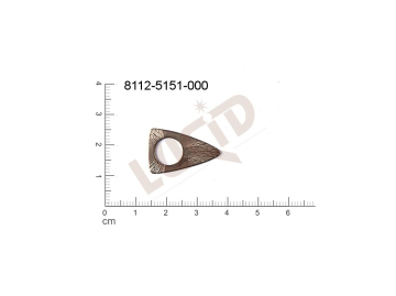 fancy shape triangles other without loops / attaching holes 24.0x15.0mm