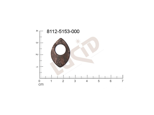 fancy shape oval without loop / attaching hole