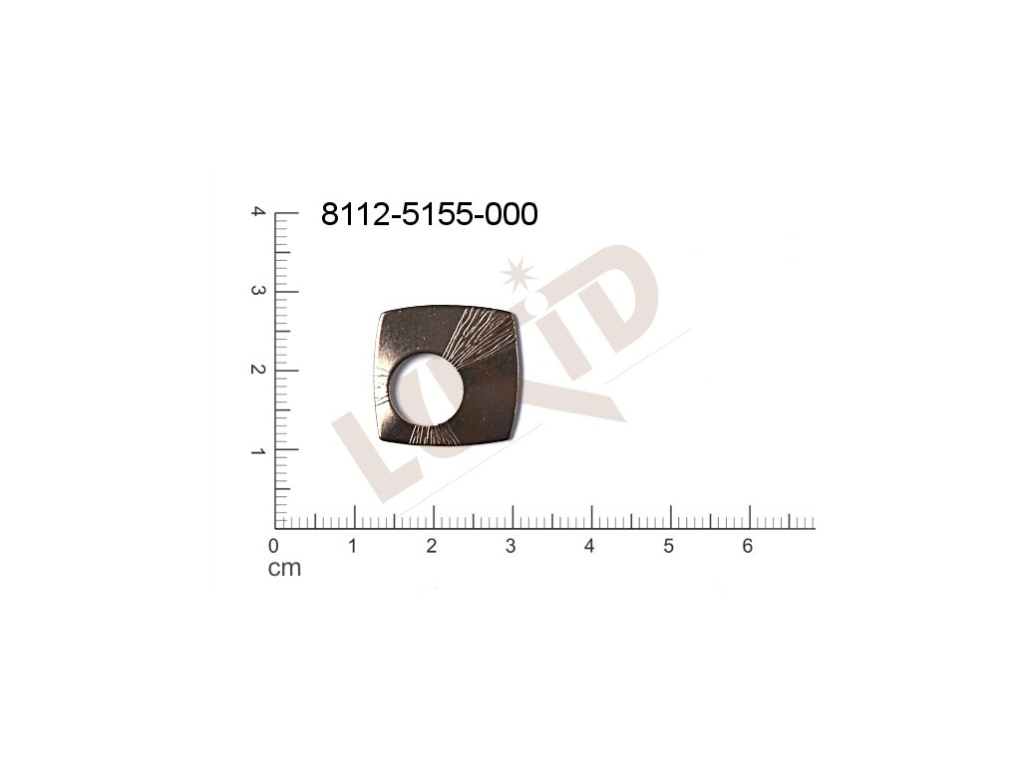 fancy shape quadrangle other without loops / attaching holes 18.0x18.0mm