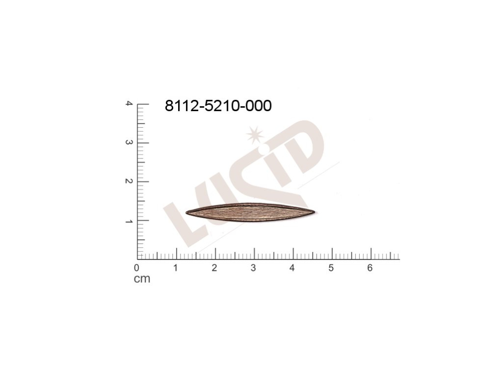 fancy shape other without loops / attaching holes 33.5x5.2mm