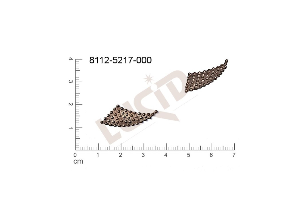 fancy shape other without loops / attaching holes 25.0x10.0mm