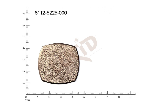 fancy shape quadrangle other without loops / attaching holes 36.0x36.0mm