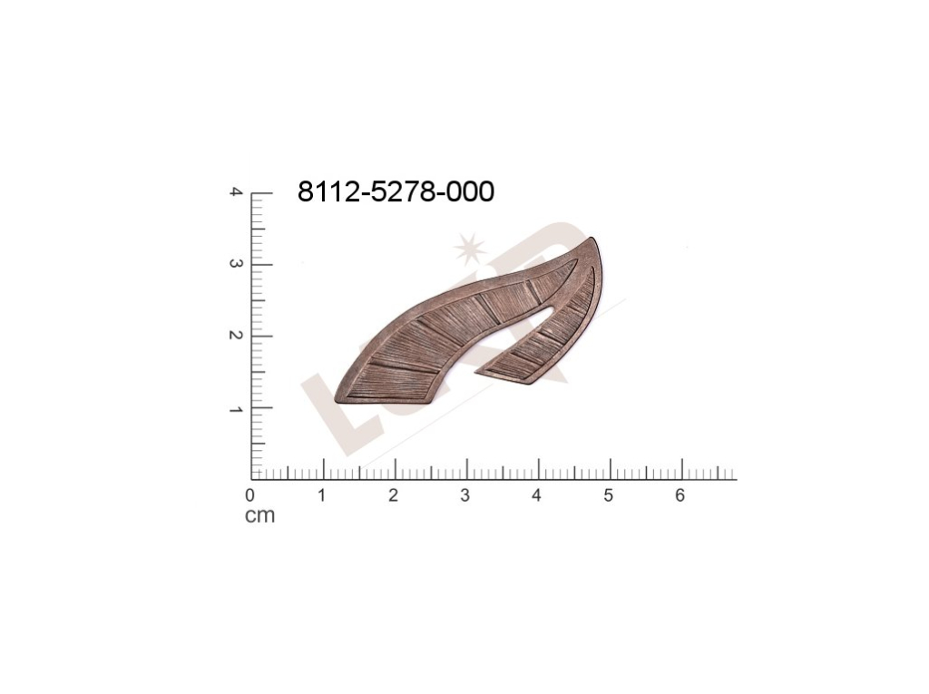 fancy shape other without loops / attaching holes 38.0x15.0mm