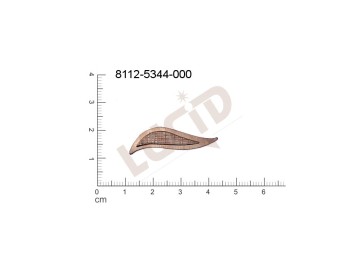 Tvarový výlisek rostlinné motivy lístečky bez oček (svěšovacích dírek) 28.0x9.0mm