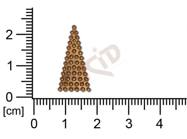 Tvarový výlisek trojúhelník bez oček (svěšovacích dírek)