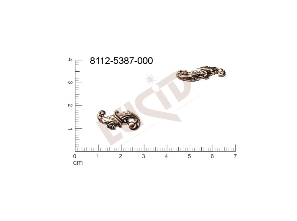 Tvarový výlisek ostatní bez oček (svěšovacích dírek) 23.0x10.0mm