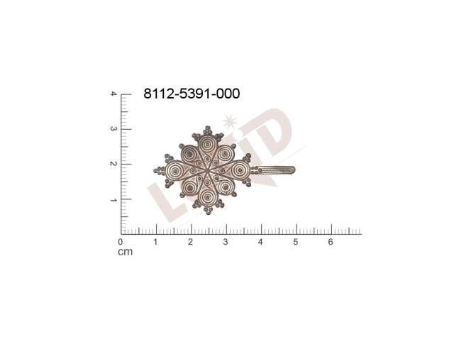 fancy shape other without loops / attaching holes 40.0x25.0mm