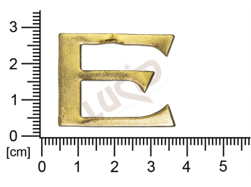 Plochý výlisek písmeno E ostatní bez oček (svěšovacích dírek)