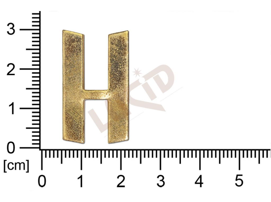 Plochý výlisek písmeno H ostatní bez oček (svěšovacích dírek)