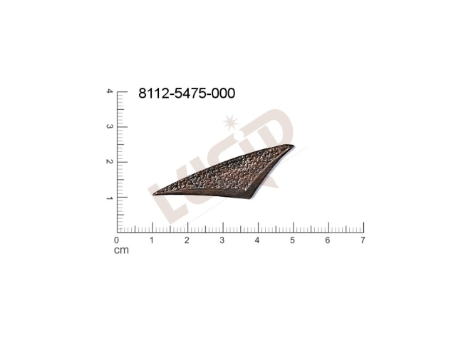 fancy shape triangles other without loops / attaching holes 42.0x12.0mm