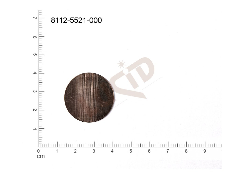 flat cut-out round other without loops / attaching holes 27.0mm