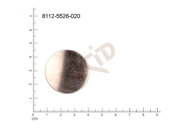 flat cut-out round other without loops / attaching holes 32.0mm