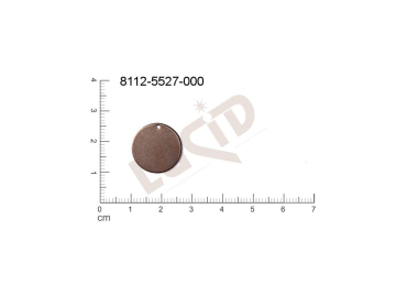 flat cut-out round other with 1 loop / attaching hole 16.0mm