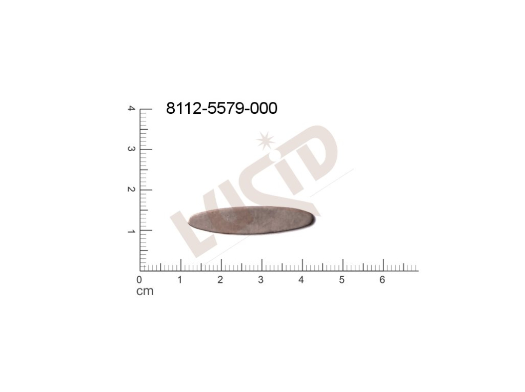 Plochý výsek oválné ostatní bez oček (svěšovacích dírek) 31.0x8.0mm