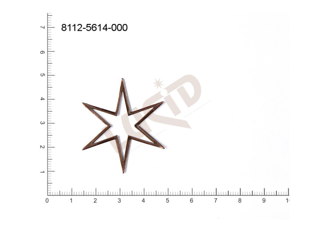 flat cut-out stars other without loops / attaching holes 39.0mm