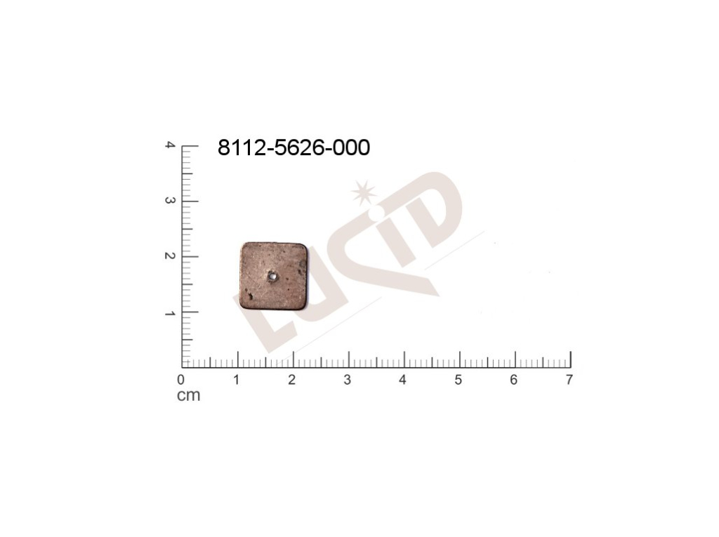 flat cut-out quadrangle other without loops / attaching holes 12.0x12.0mm