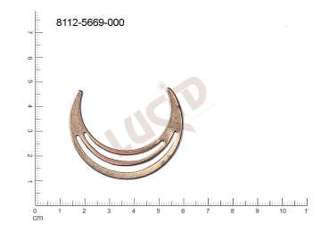 flat cut-out halfmoons other without loops / attaching holes 42.0x37.0mm