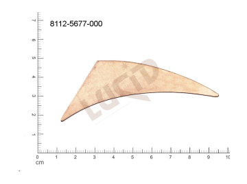 Plochý výsek bez oček (svěšovacích dírek) 85.0x36.0mm