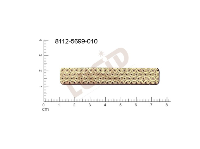 Plochý výsek čtyřúhelníky ostatní bez oček (svěšovacích dírek) 61.0x10.0mm