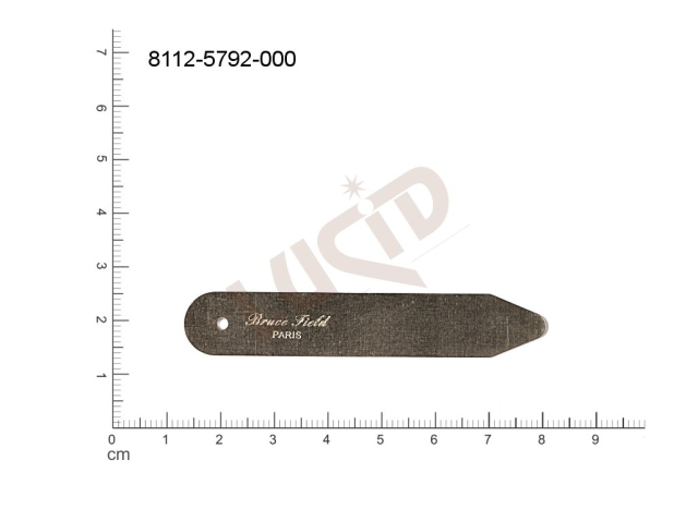 flat cut-out other with 1 loop / attaching hole 67.0x12.0mm