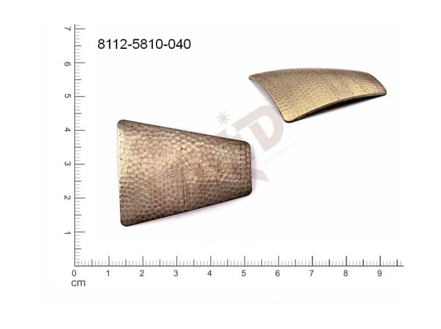 fancy shape quadrangle other without loops / attaching holes 39x32mm