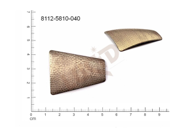 fancy shape quadrangle other without loops / attaching holes 39x32mm