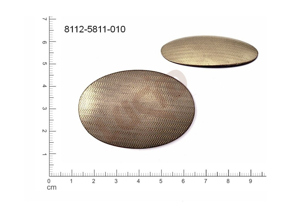 fancy shape oval other without loops / attaching holes 52.1x35.3mm