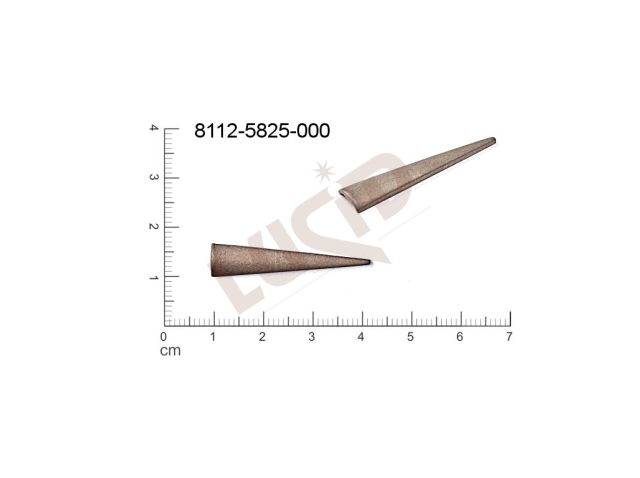 fancy shape triangles other without loops / attaching holes 32.0x7.0mm