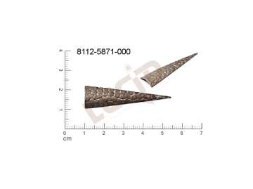 Tvarový výlisek trojúhelník ostatní bez oček (svěšovacích dírek) 45.0x11.0mm