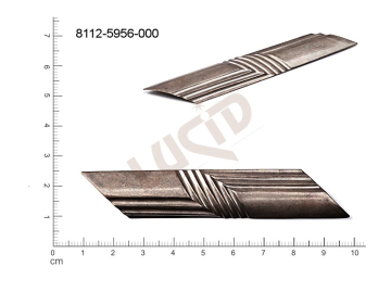 fancy shape quadrangle other without loops / attaching holes 90.0x16.0mm