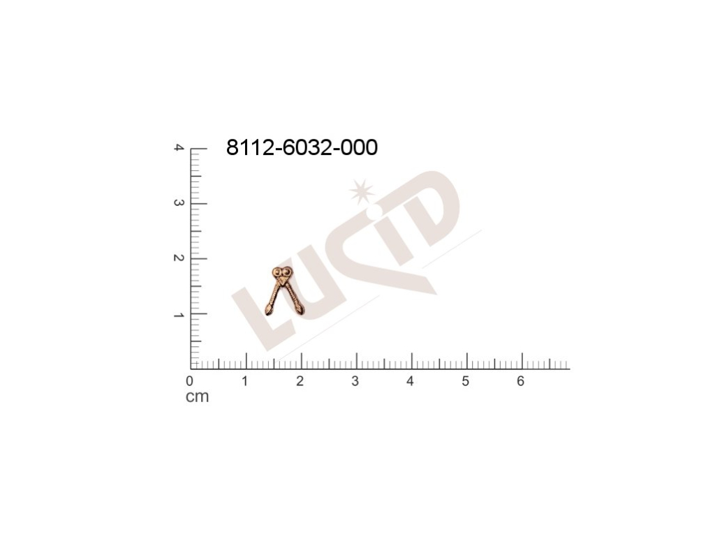 Tvarový výlisek zvířata bez oček (svěšovacích dírek) 9.0x7.0mm