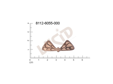 Tvarový výlisek zvířata motýli bez oček (svěšovacích dírek) 38.0x14.0mm