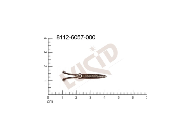 Tvarový výlisek zvířata bez oček (svěšovacích dírek) 30.0x3.0mm