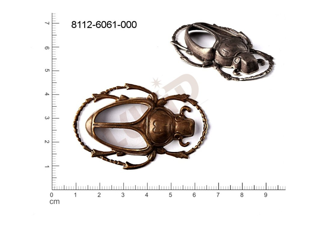 fancy shape animals beetles and other insects without loops / attaching holes 55.0x35.0mm