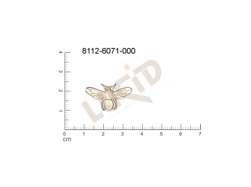 Tvarový výlisek zvířata brouk a další hmyz bez oček (svěšovacích dírek) 23.9x13.6mm