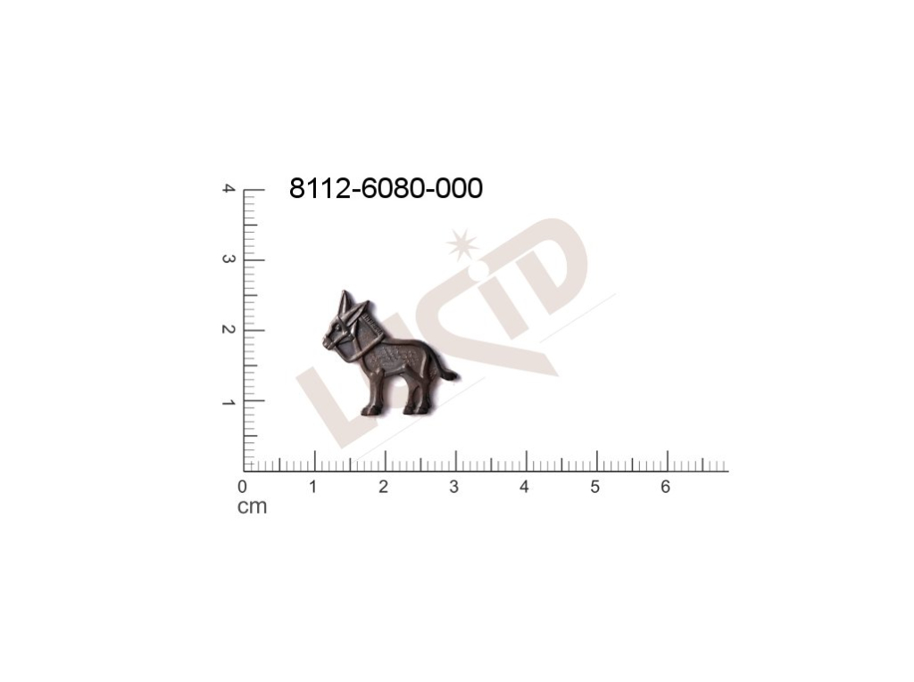 Tvarový výlisek zvířata bez oček (svěšovacích dírek) 19.0x17.0mm