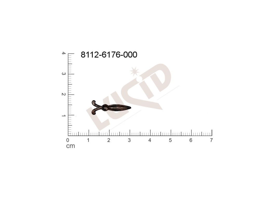 Tvarový výlisek zvířata motýli bez oček (svěšovacích dírek) 20.0x7.0mm