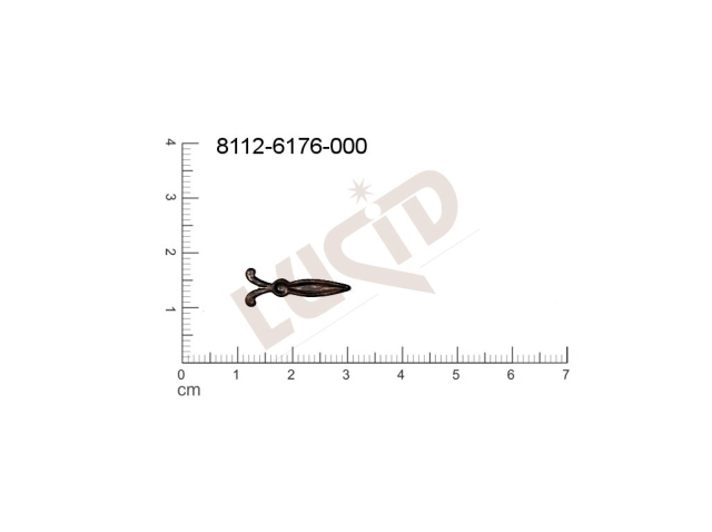 Tvarový výlisek zvířata motýli bez oček (svěšovacích dírek) 20.0x7.0mm