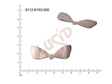 Tvarový výlisek zvířata motýli bez oček (svěšovacích dírek) 49.0x15.0mm