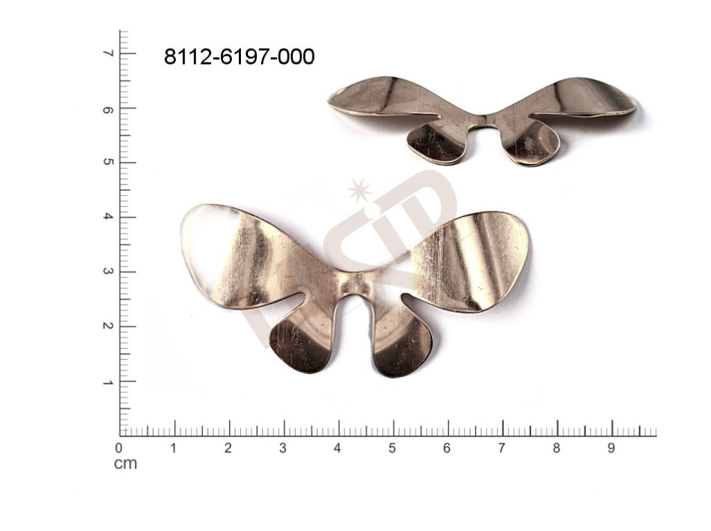 fancy shape animals butterflies without loops / attaching holes 63.0x20.0mm