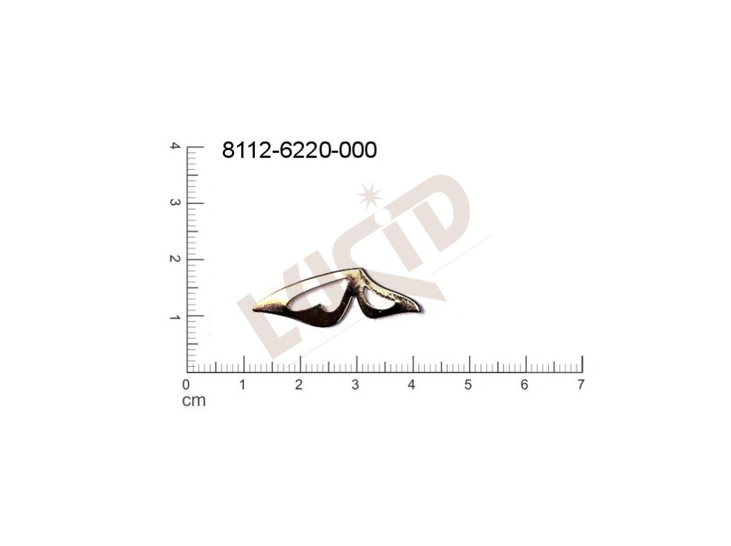 Tvarový výlisek zvířata motýli bez oček (svěšovacích dírek) 30.0x10.0mm