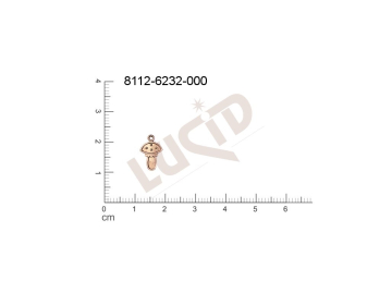 Tvarový výlisek rostlinné motivy ostatní rostliny s 1 očkem (svěšovací dírkou) 12.0x8.0mm