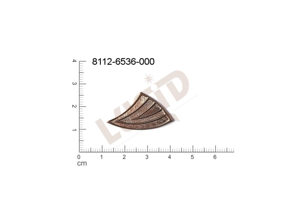 Tvarový výlisek trojúhelník ostatní bez oček (svěšovacích dírek) 28.0x19.0mm